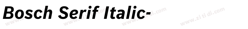 Bosch Serif Italic字体转换